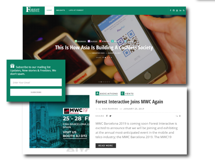 CMS Blog Portal Forest Interactive